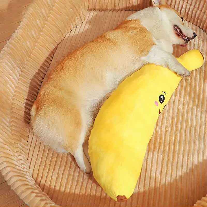 Juguete Platano De Peluche Banana Gigante Para Mascotas 63cm