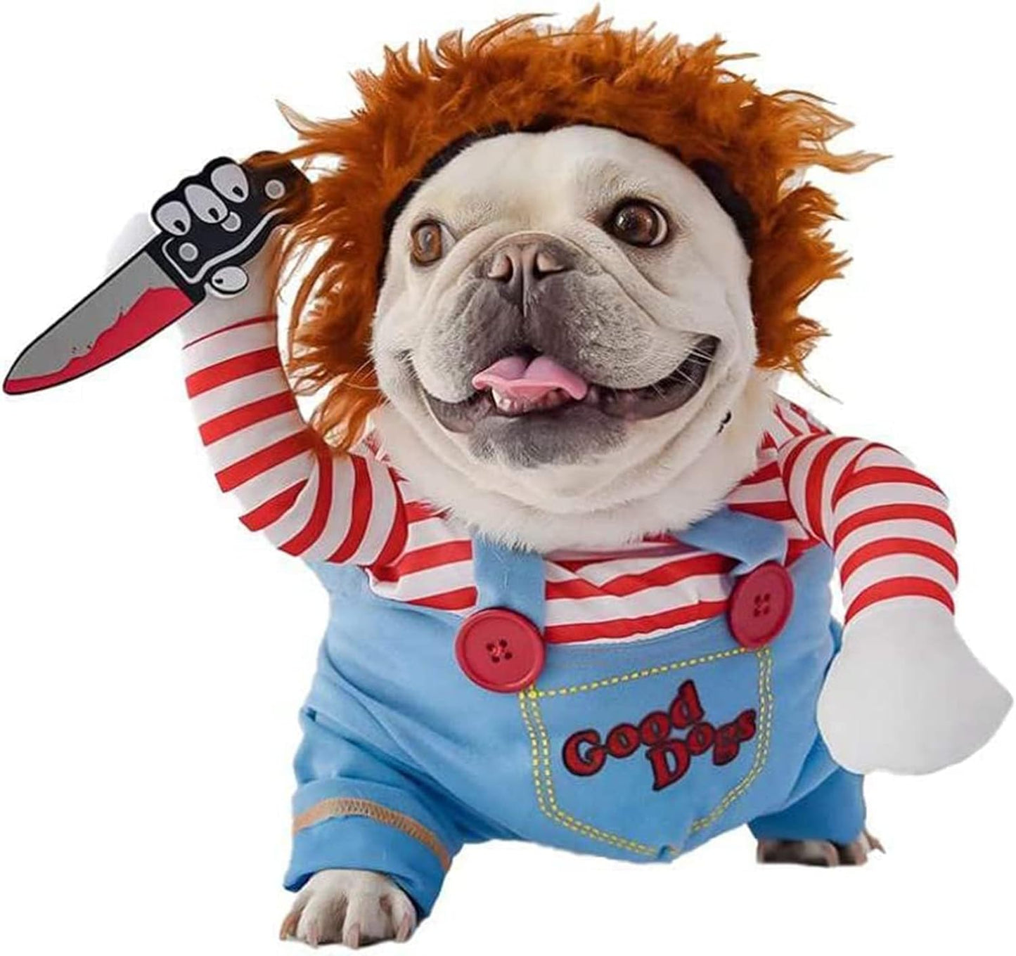 Disfraz Para Perros Y Gatos Diseño Chucky Halloween Mascotas
