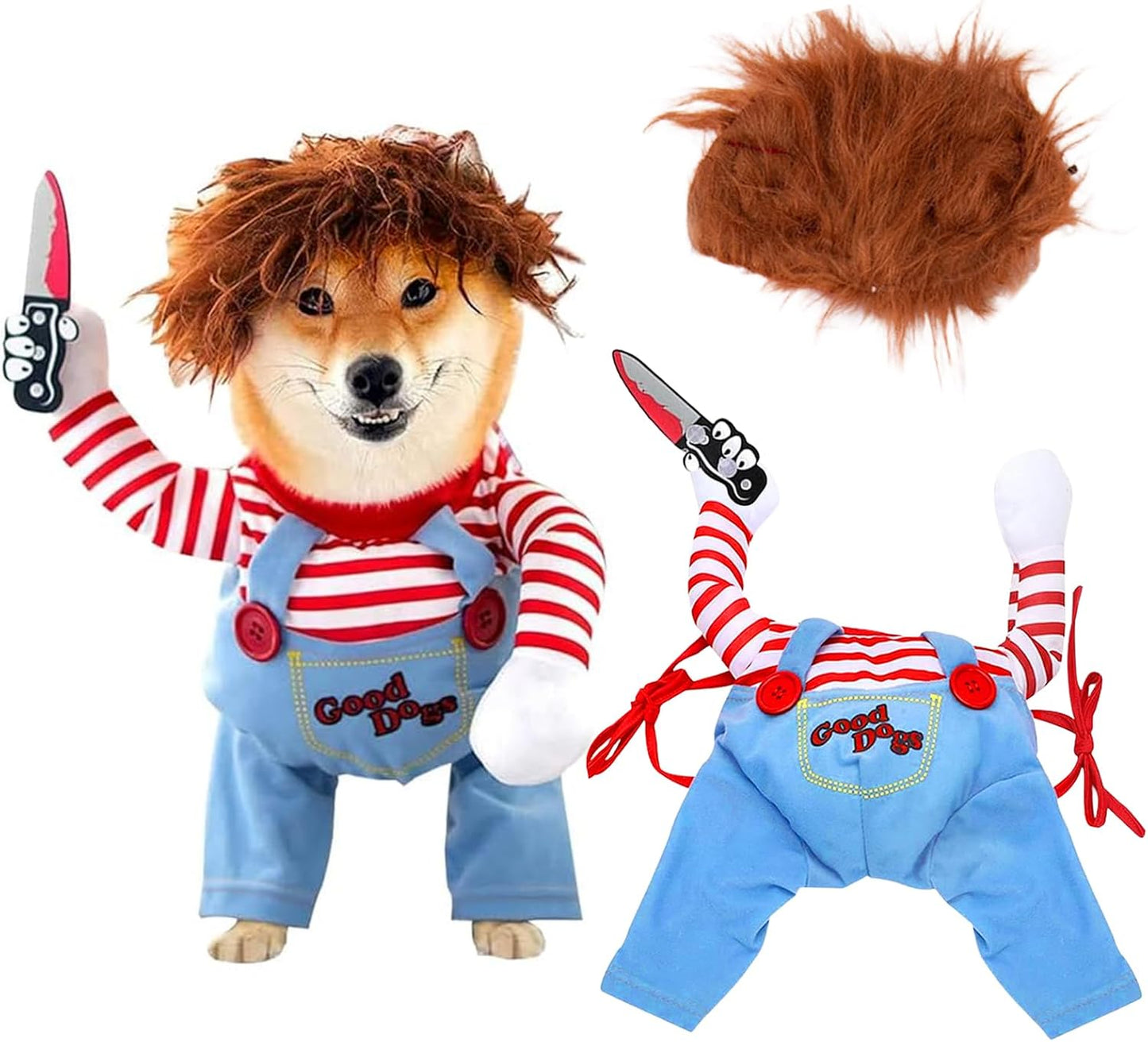 Disfraz Para Perros Y Gatos Diseño Chucky Halloween Mascotas
