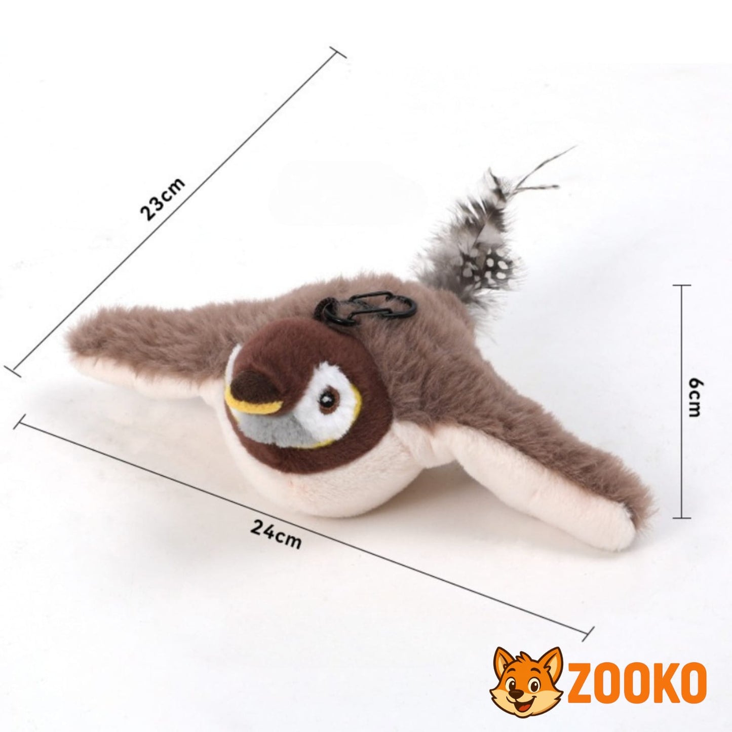 Juguete Para Gato Pájaro Divertido Volador Con Sonido