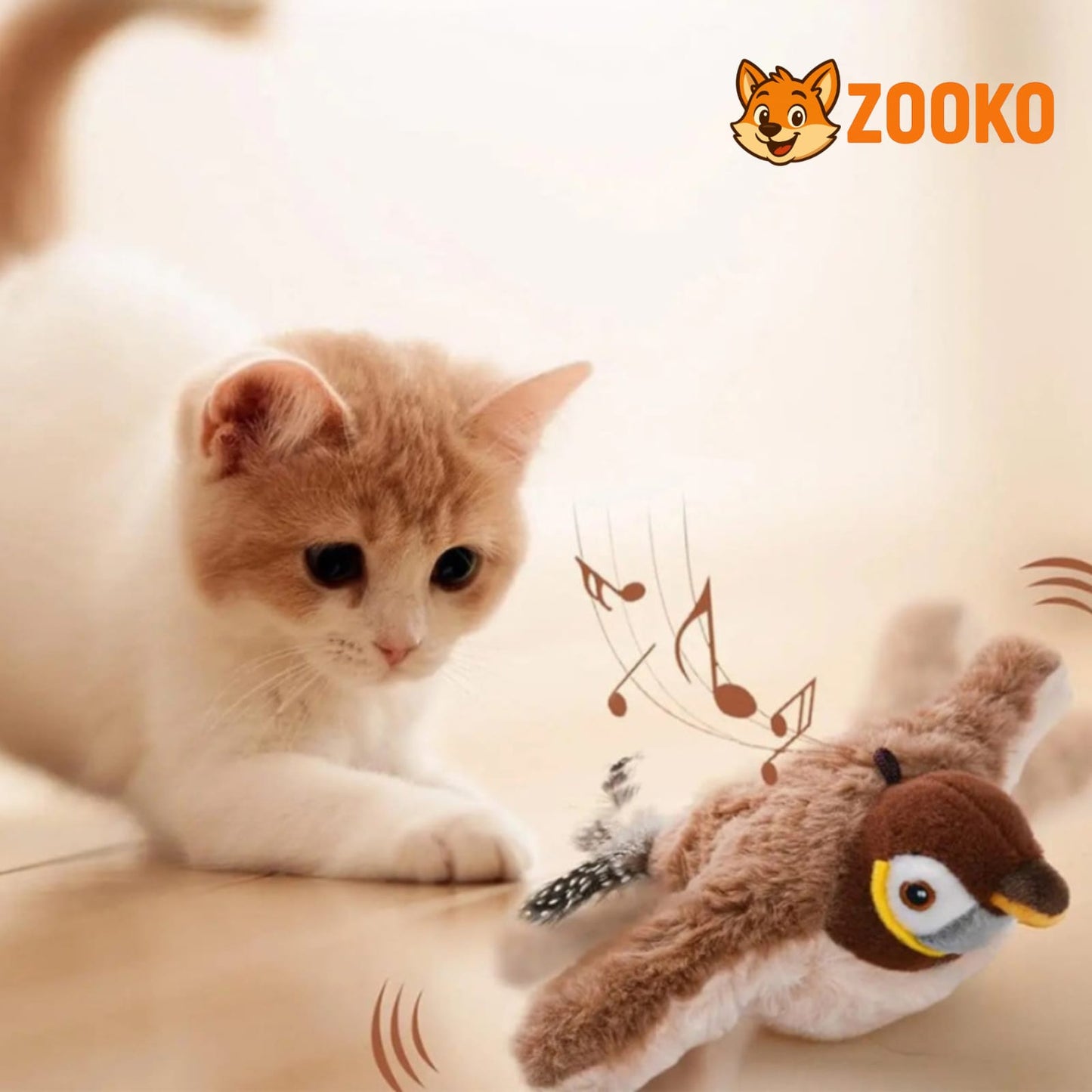 Juguete Para Gato Pájaro Divertido Volador Con Sonido