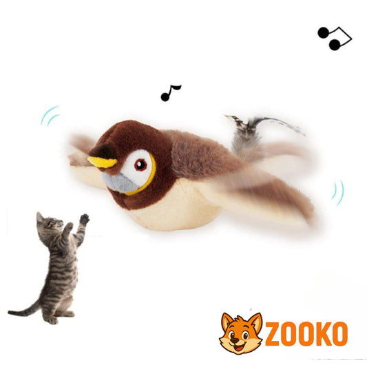 Juguete Para Gato Pájaro Divertido Volador Con Sonido