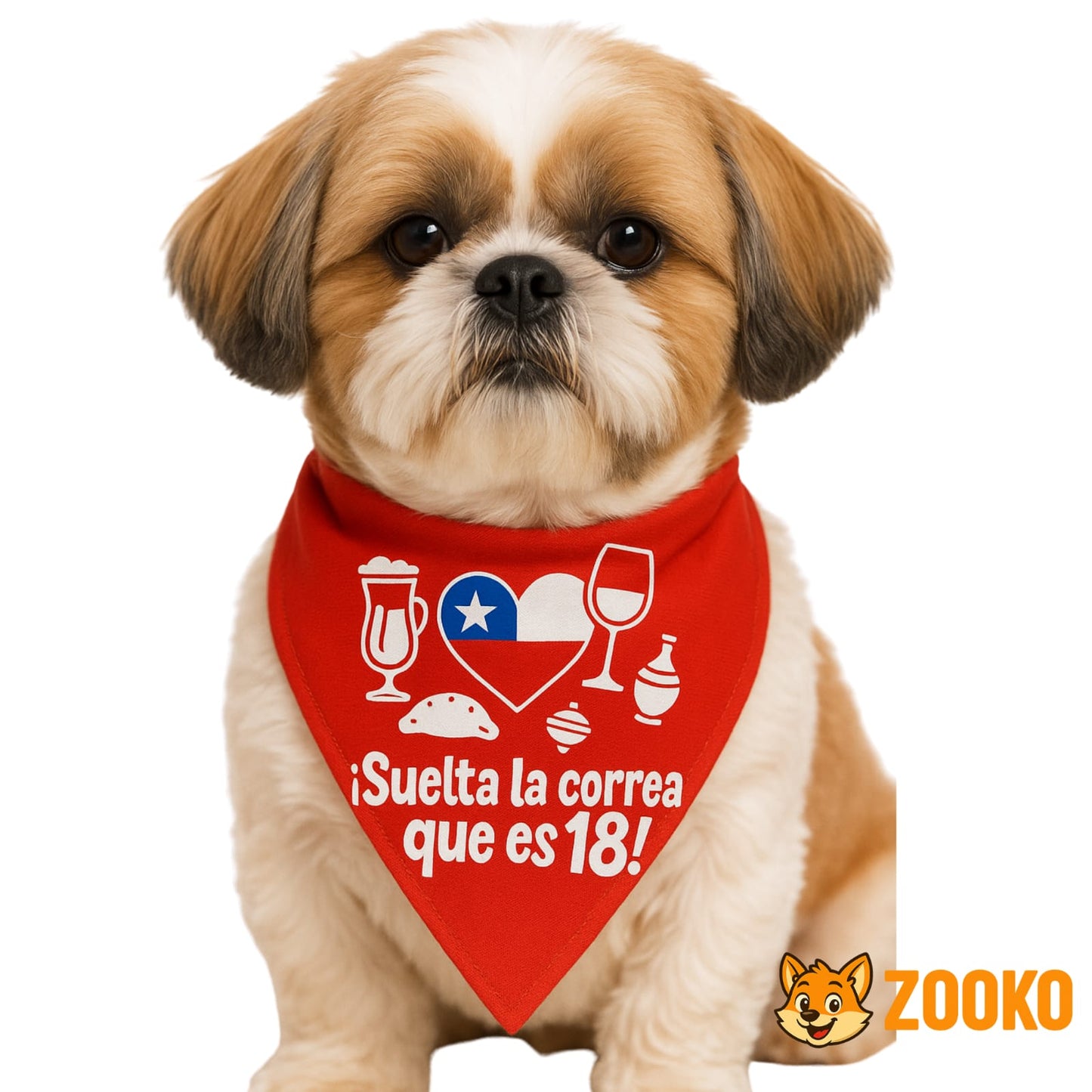 Collar Bandana Fiestas Patrias 18 Chile Mascotas - Zooko