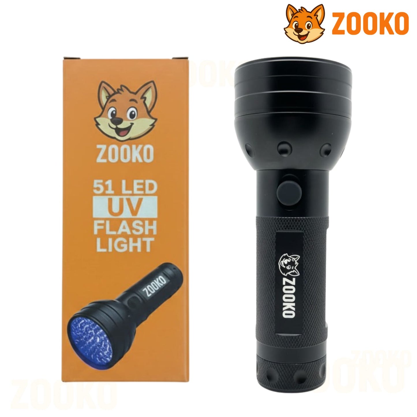 Linterna Uv 51 Led Detección Orina, Manchas Mascotas - Zooko Uv