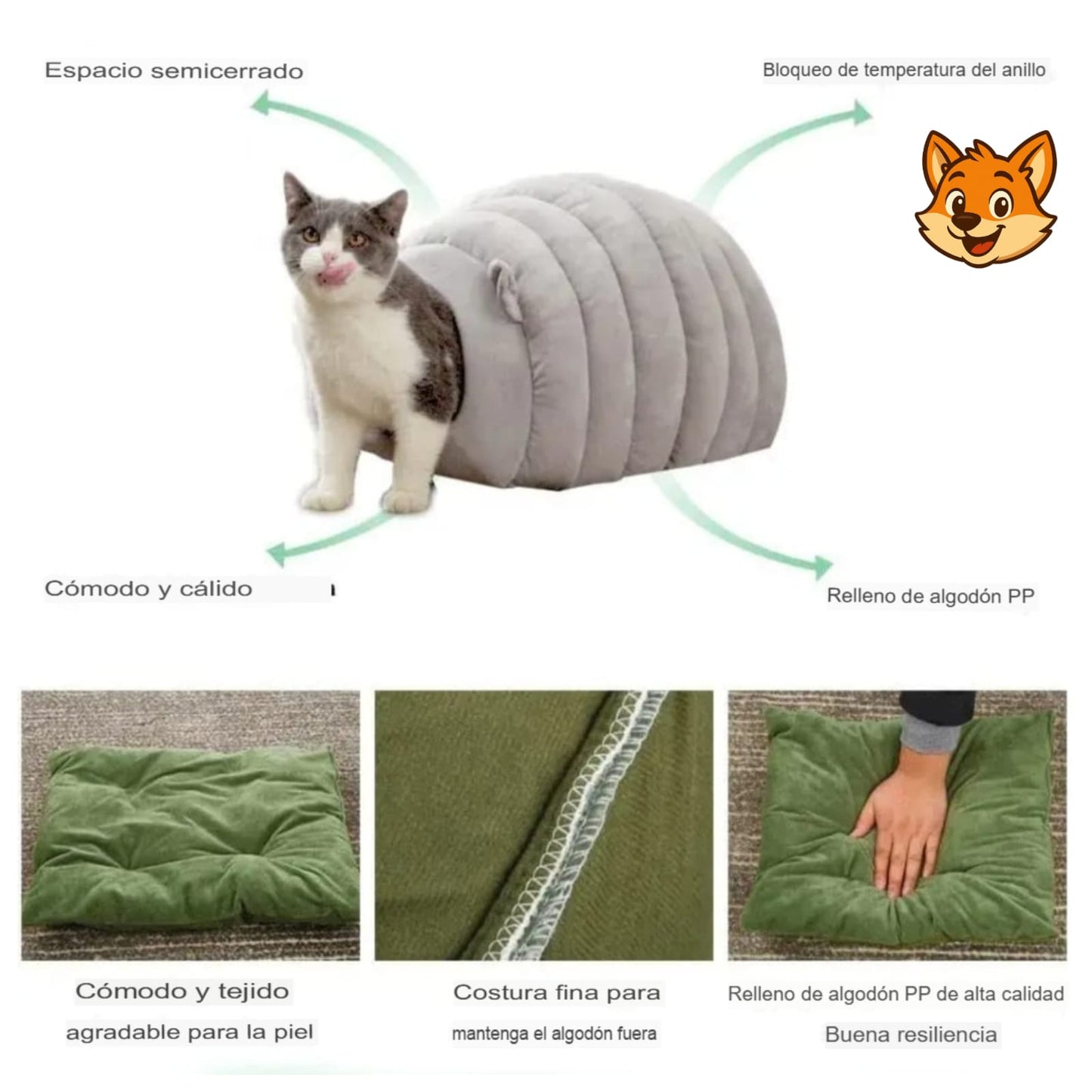 Cama Iglu Para Gatos Cama Perros Casas Mascotas Marca Zooko