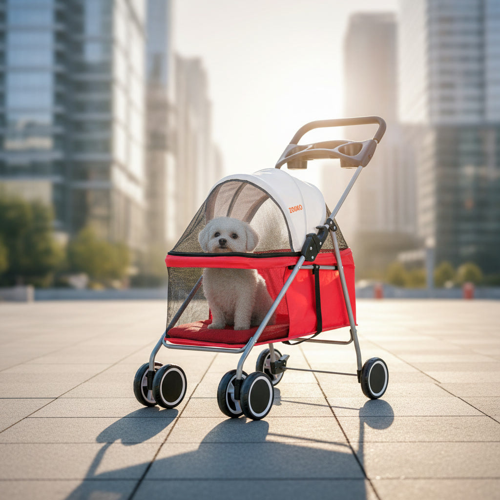 Coche Para Mascotas Cochecito Plegable Perros Y Gatos Zooko
