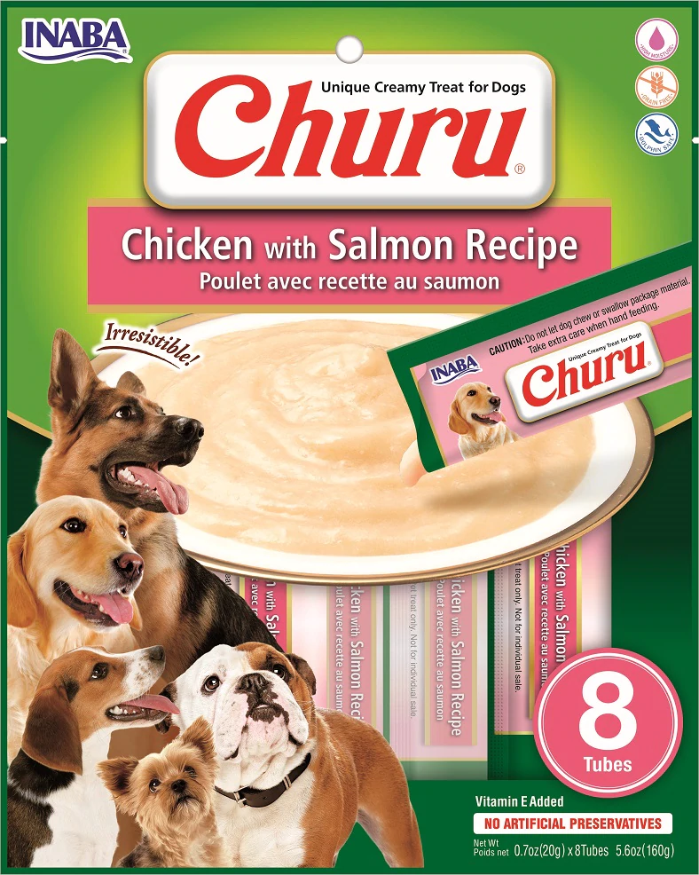 Churu Para Perro Pollo Con Salmón X8 Tubos