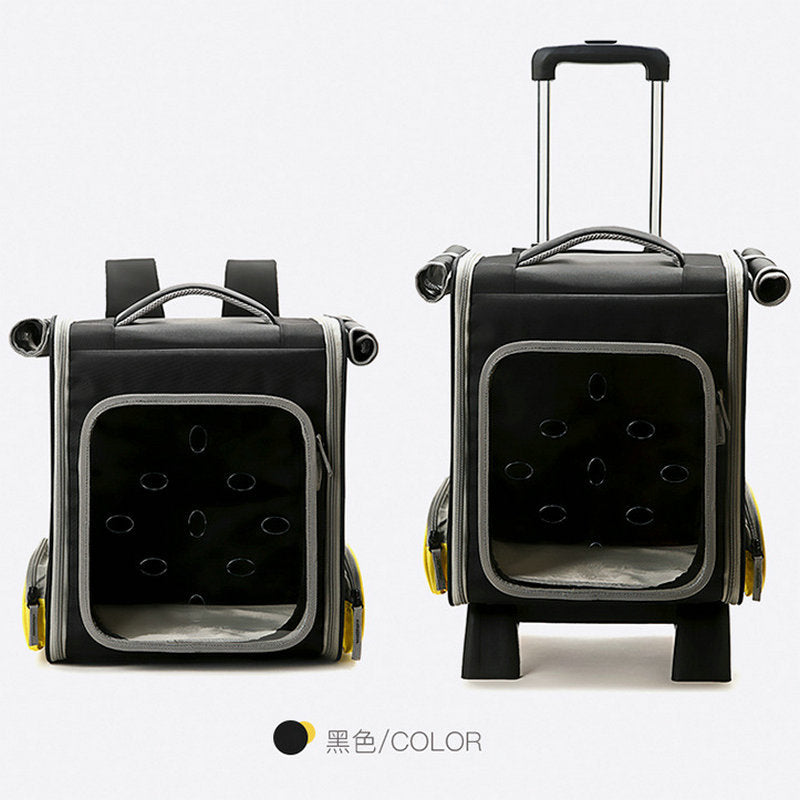 Mochila Maleta Con Ruedas 2 En 1 Viajes Mascota Perros Gatos