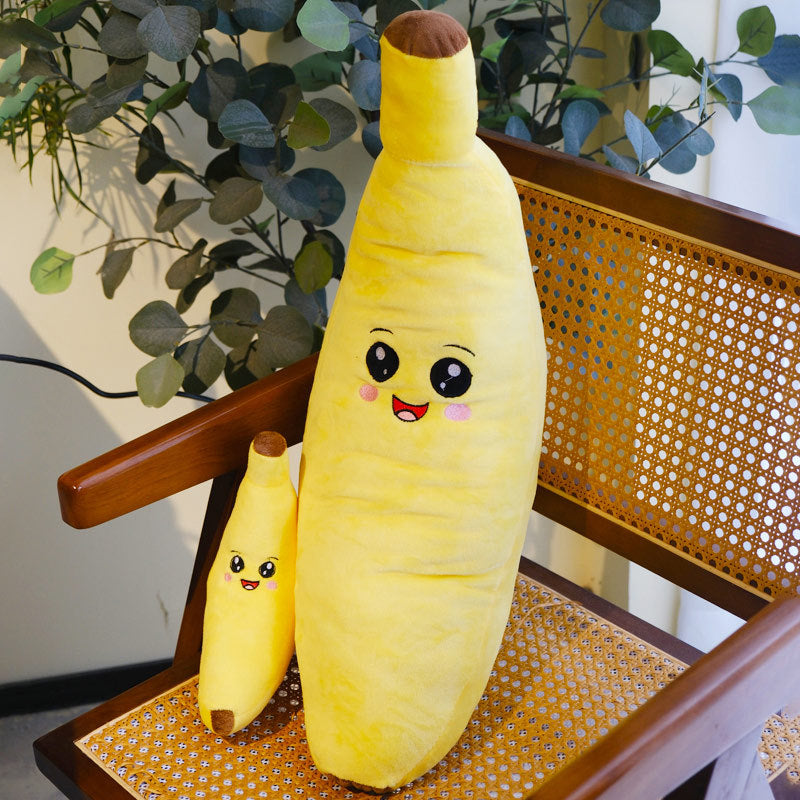 Juguete Platano De Peluche Banana Gigante Para Mascotas 63cm