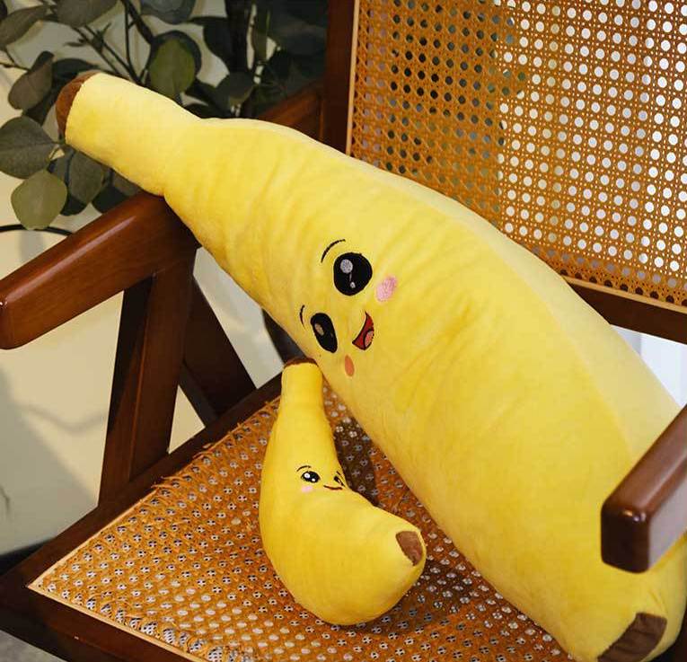 Juguete Platano De Peluche Banana Gigante Para Mascotas 63cm