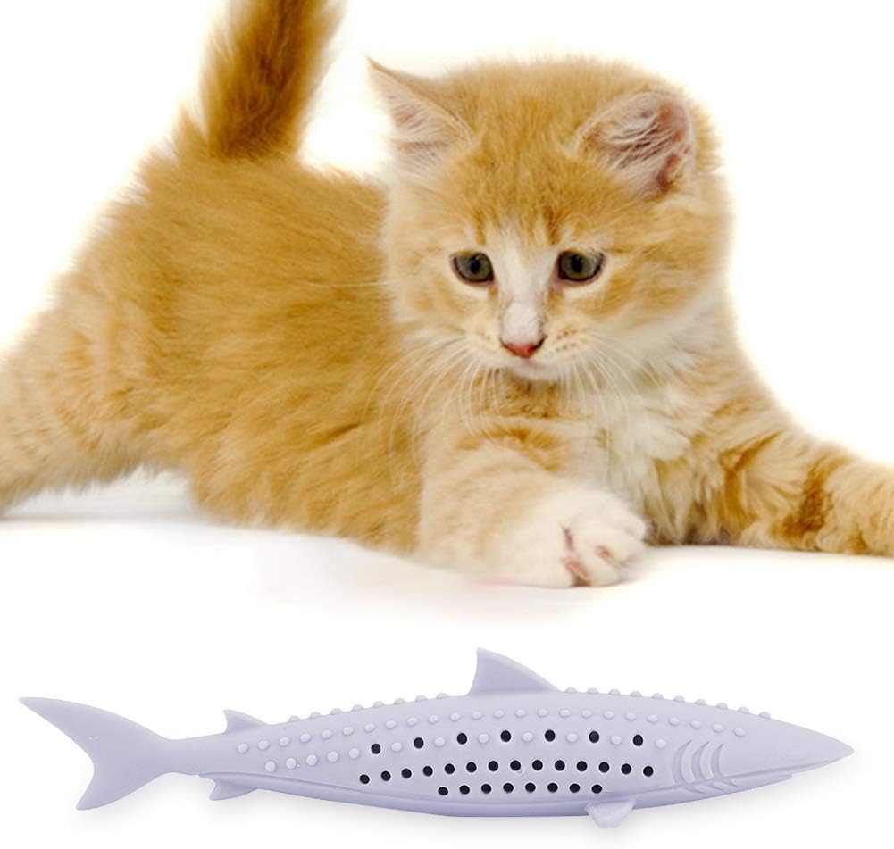 Juguete Molar Para Encias Gatos Pescado Con Catnip Zooko