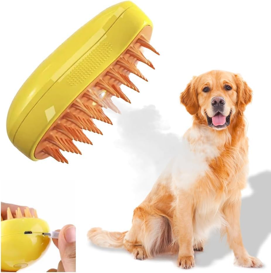 Cepillo Para Gatos Mascotas A Vapor Electrico Usb