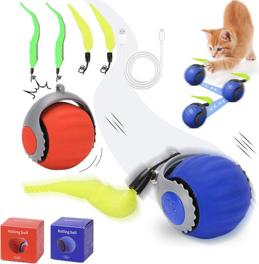 Pack 2 Pelotas Smart Usb Sensorial Juguete Para Gatos