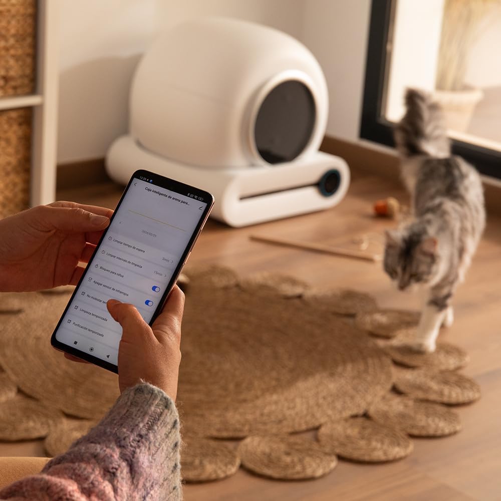 Arenero Para Gatos Caja Robotica Automatica Inteligente Wifi