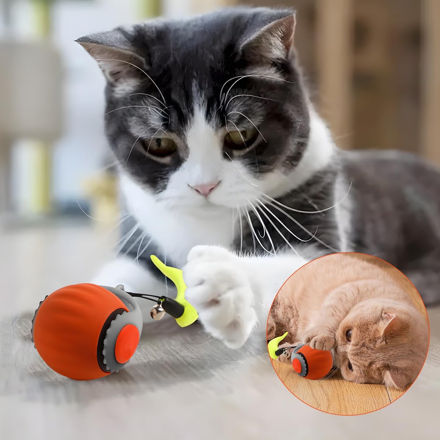 Pelota Smart Usb Sensorial Con Movimiento Juguete Para Gatos