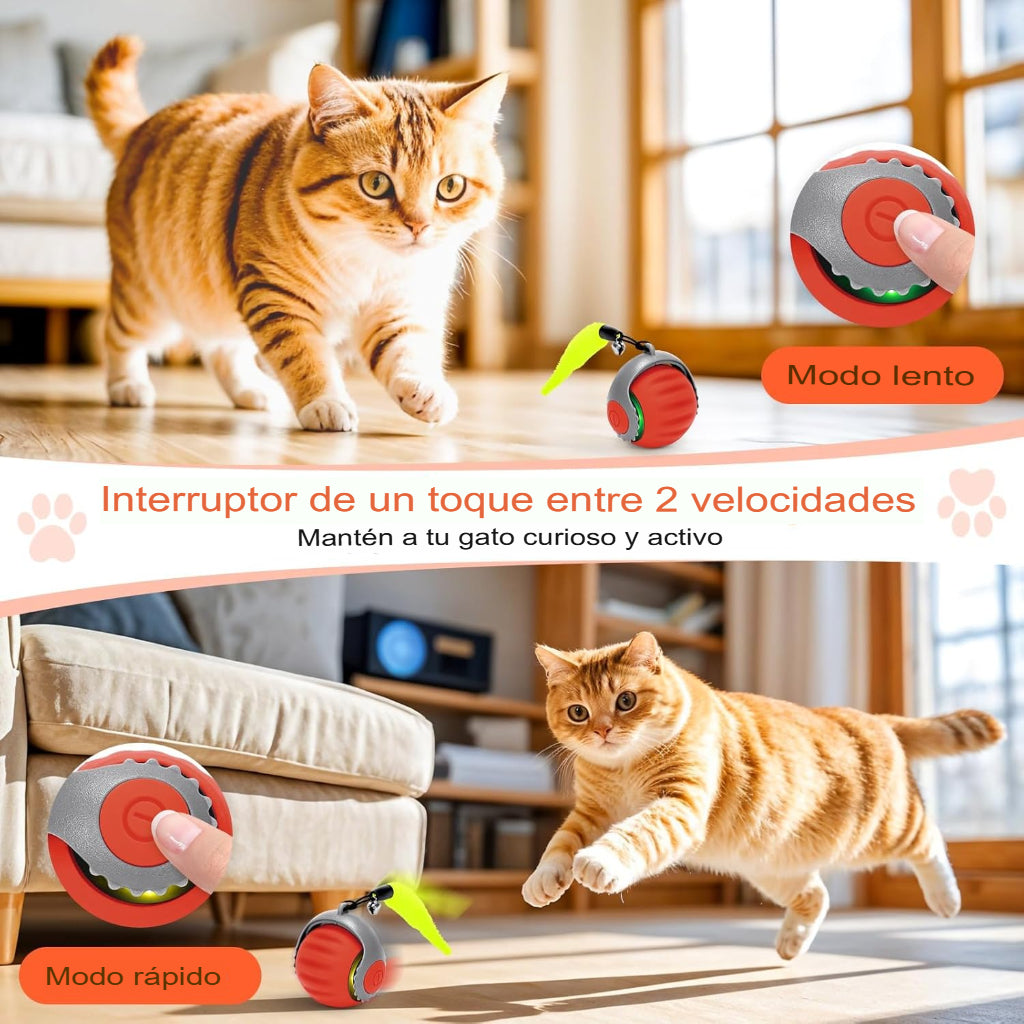 Pack 2 Pelotas Smart Usb Sensorial Juguete Para Gatos