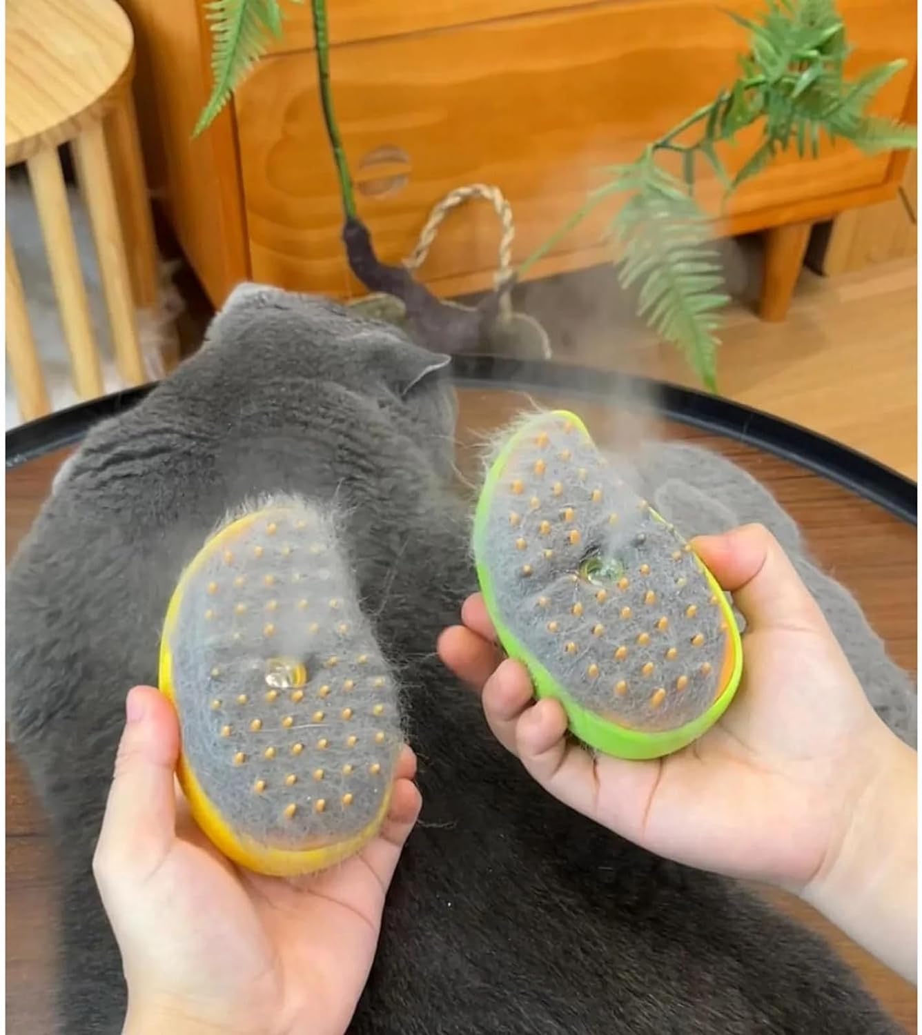 Cepillo Para Gatos Mascotas A Vapor Electrico Usb