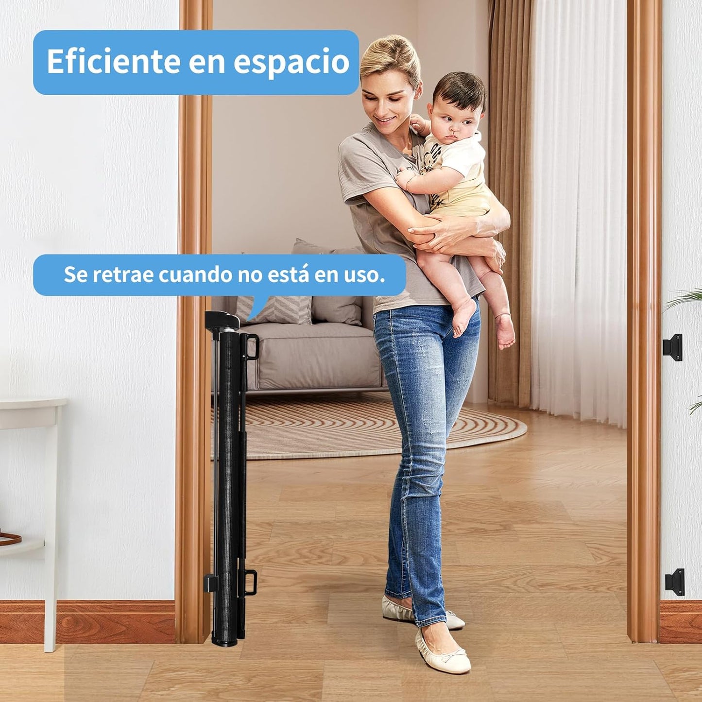 Malla Retractil Reja Puerta De Seguridad Mascotas Bebe Zooko