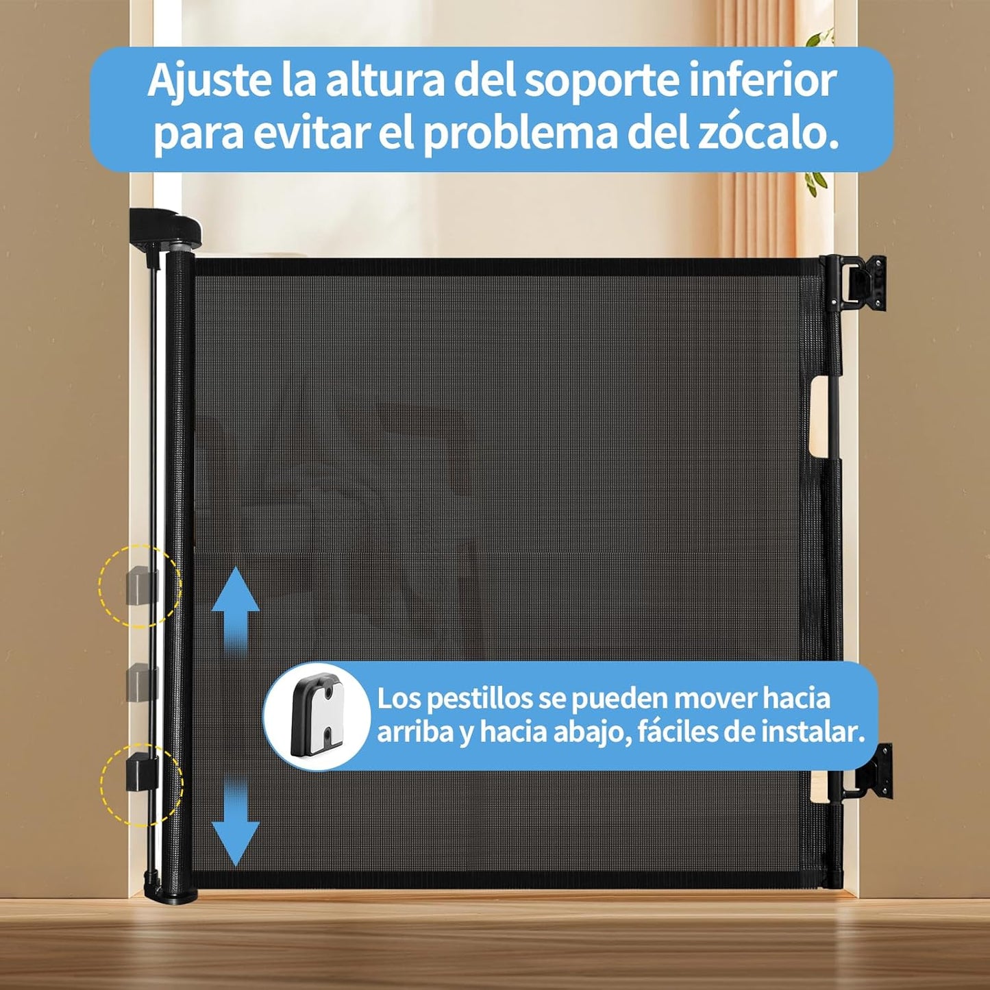 Malla Retractil Reja Puerta De Seguridad Mascotas Bebe Zooko