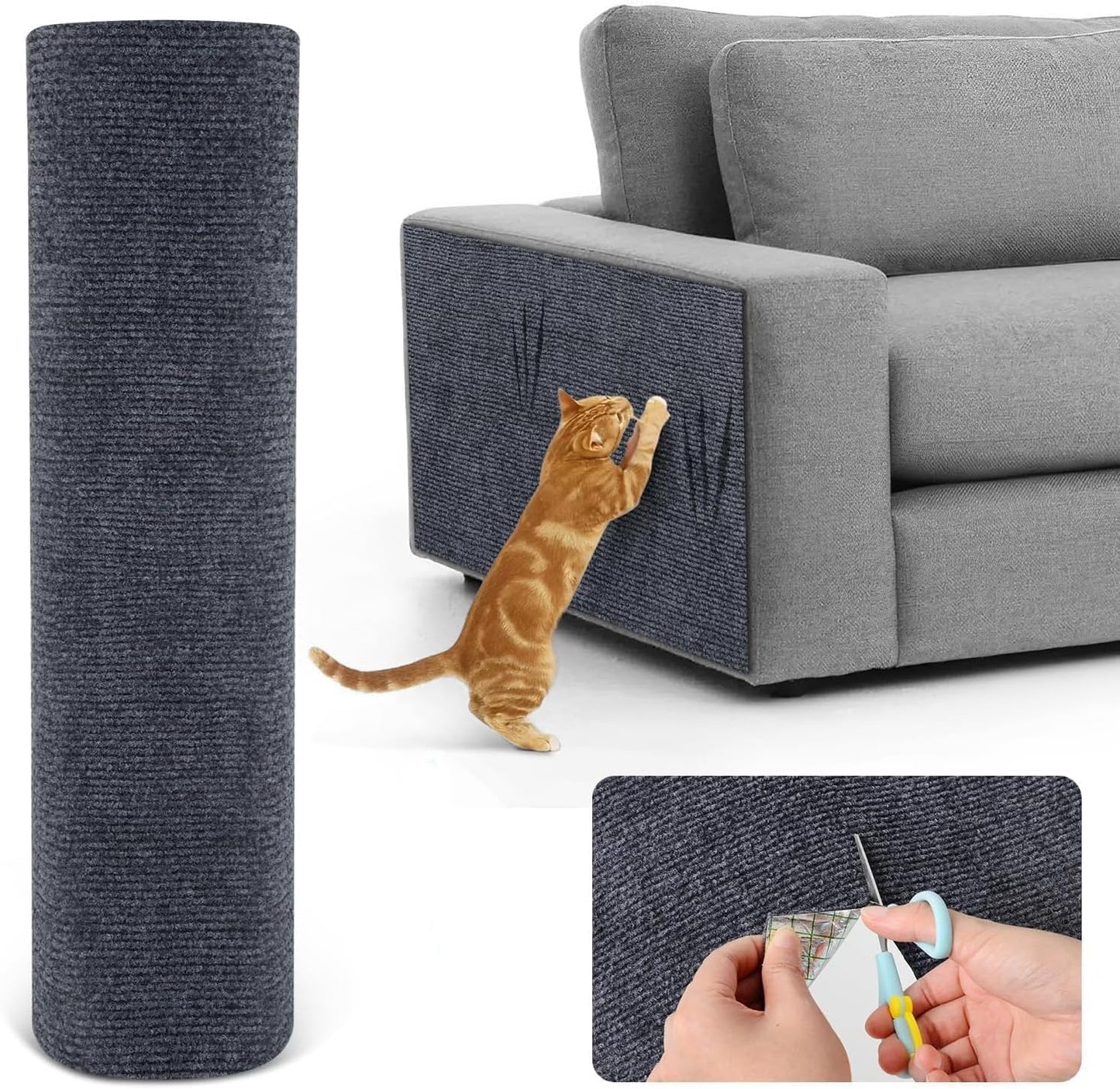 Rollo Tapete Rascador Gatos Protector Sofá Adhesivo 60x100cm