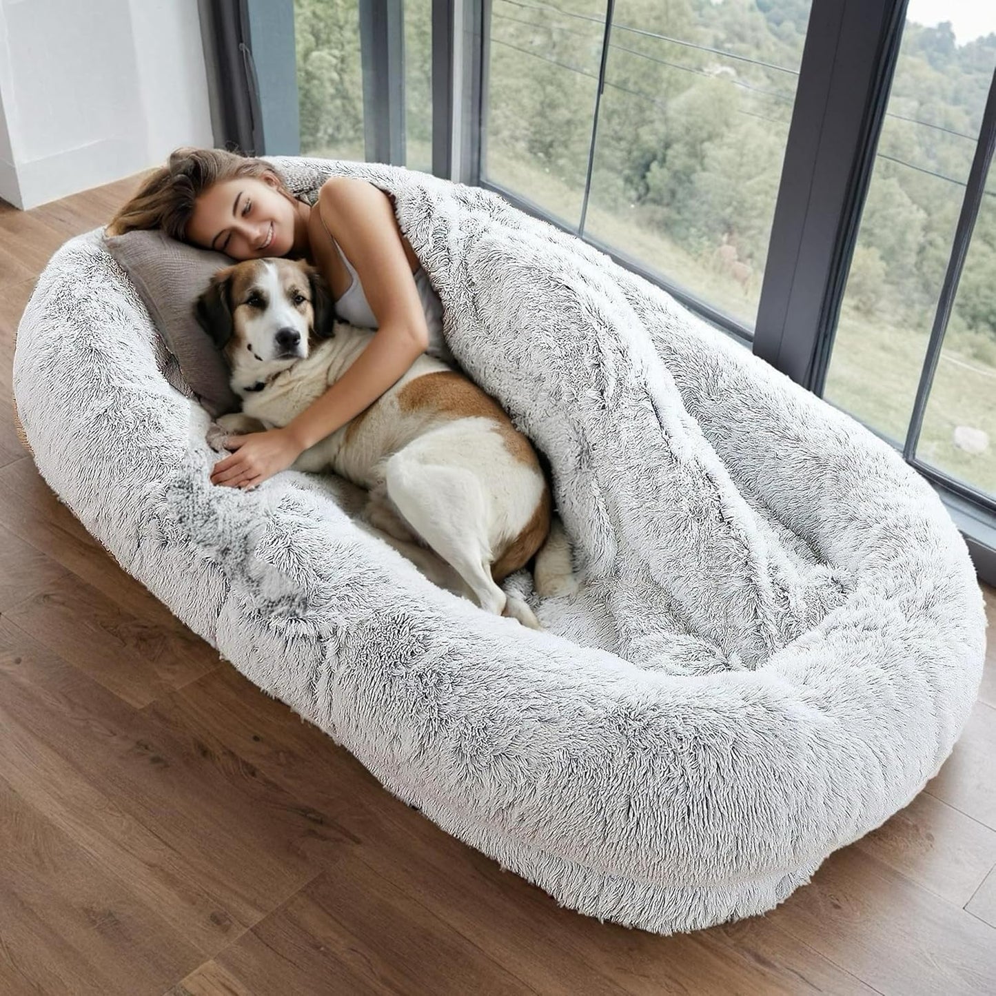 Cama Sofa Gigante Felpada Mascotas Perros Gatos Familiar