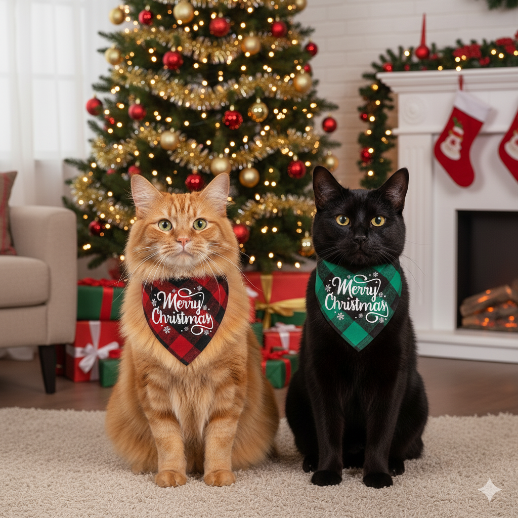 Collar Disfraz Navidad Bandanas Para Perros Gatos Mascotas