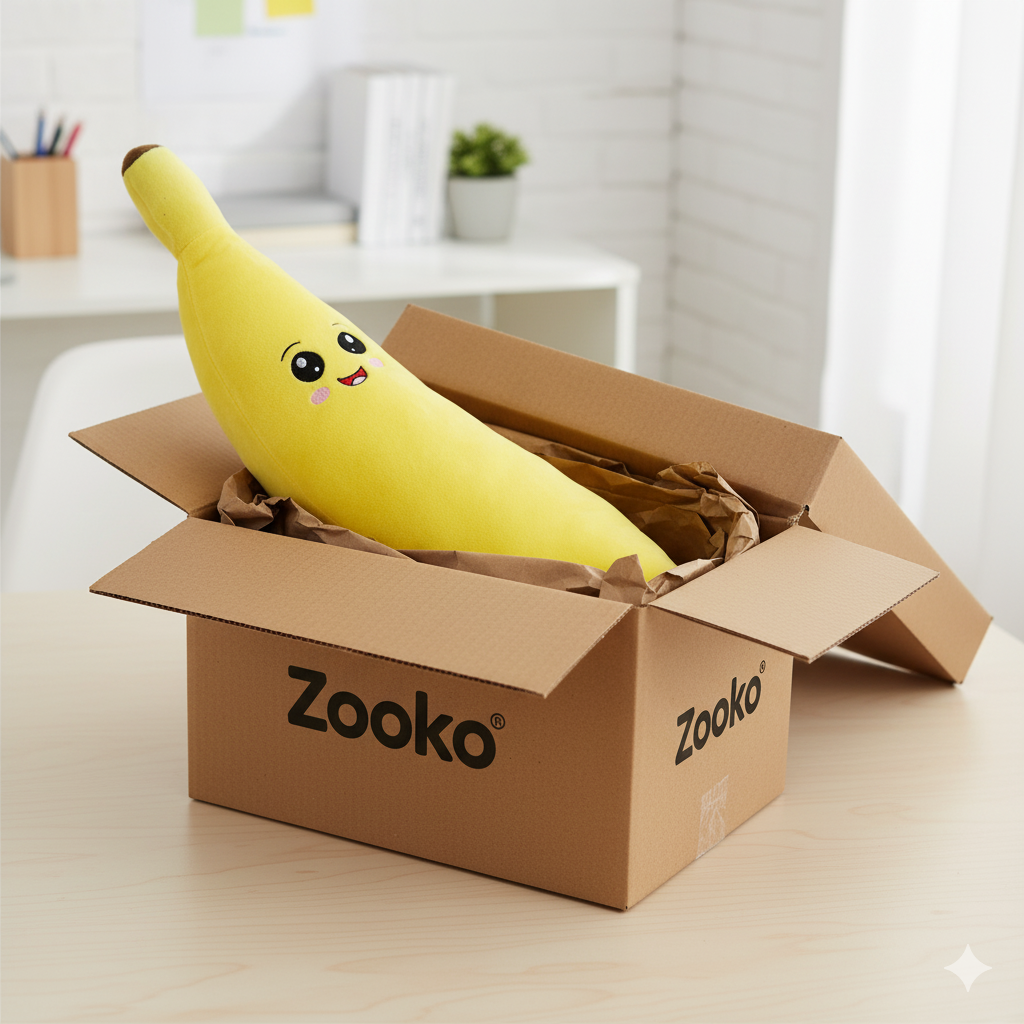 Juguete Platano De Peluche Banana Gigante Para Mascotas 63cm