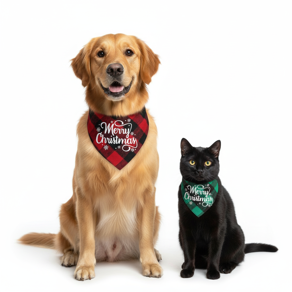 Collar Disfraz Navidad Bandanas Para Perros Gatos Mascotas