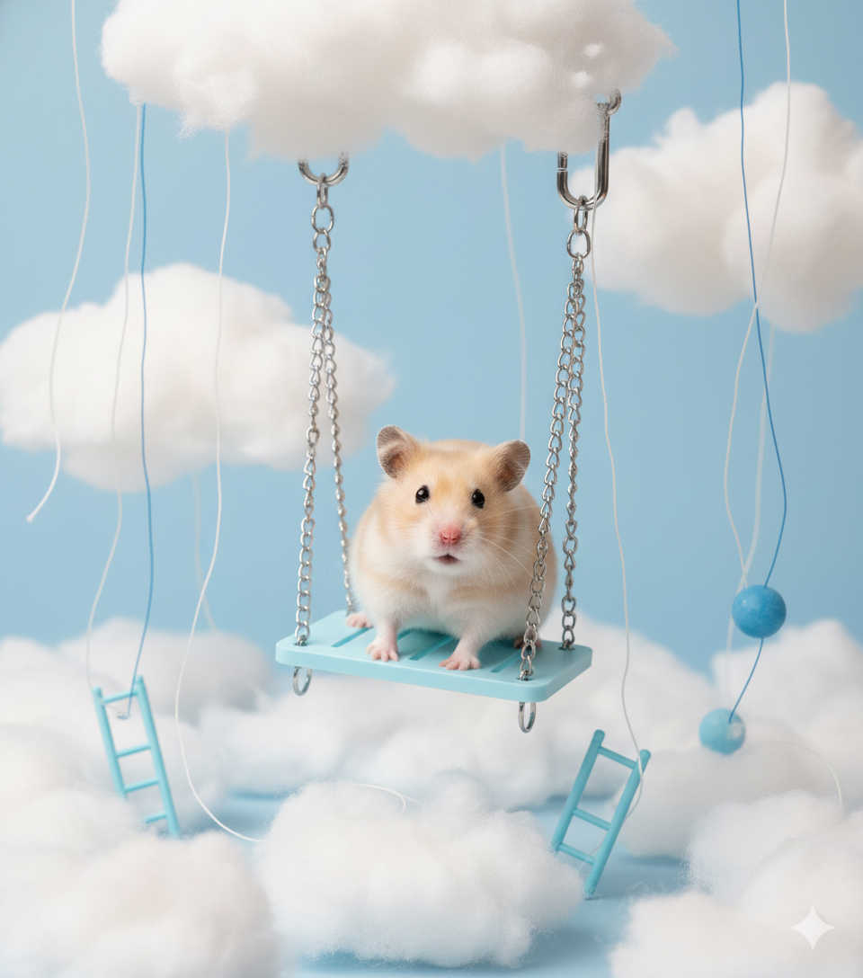 Columpio Cama Pará Hámster Roedores Juguete Para Hamster