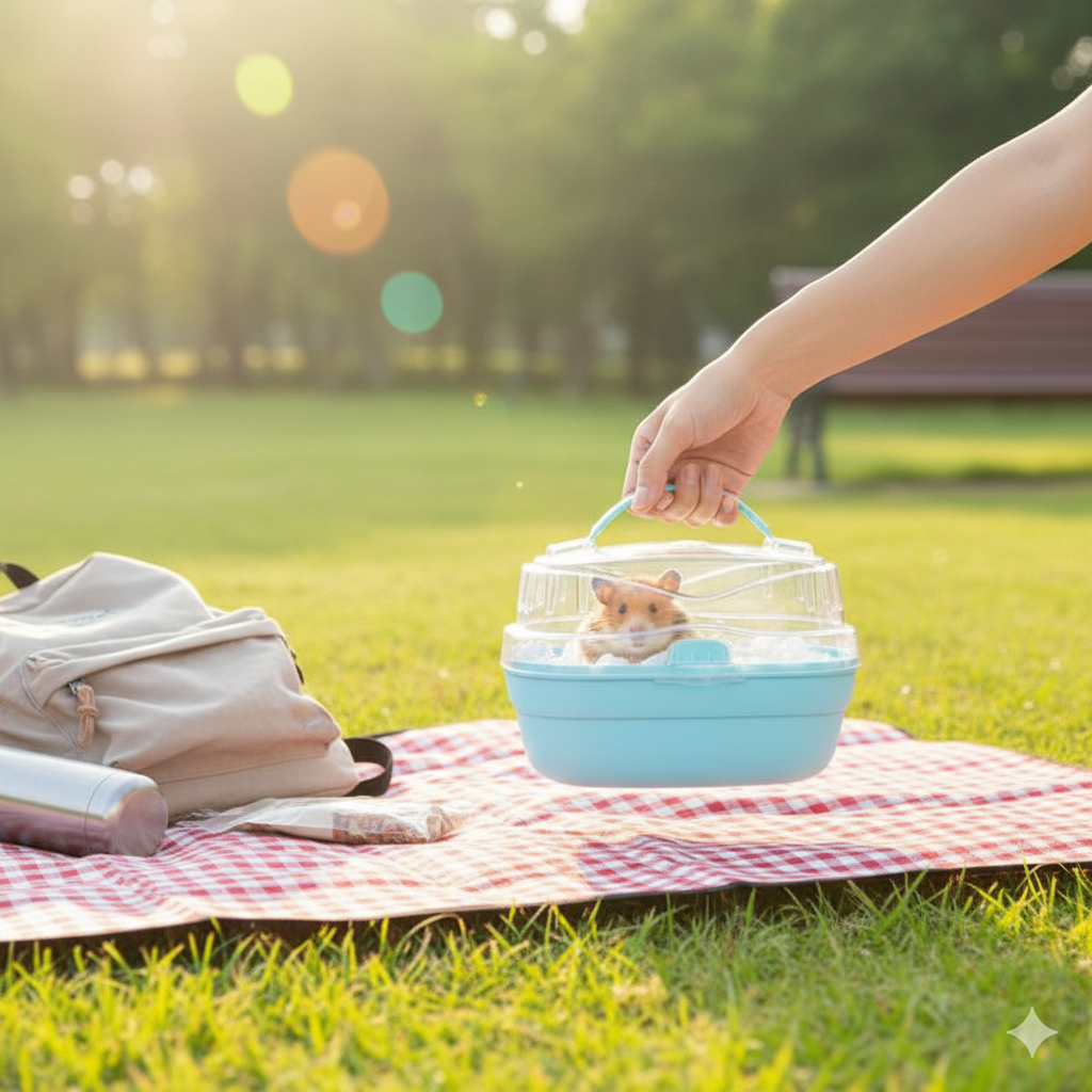 Jaula Transportadora Viaje Para Hámster, Cuy, Erizo, Jerbos