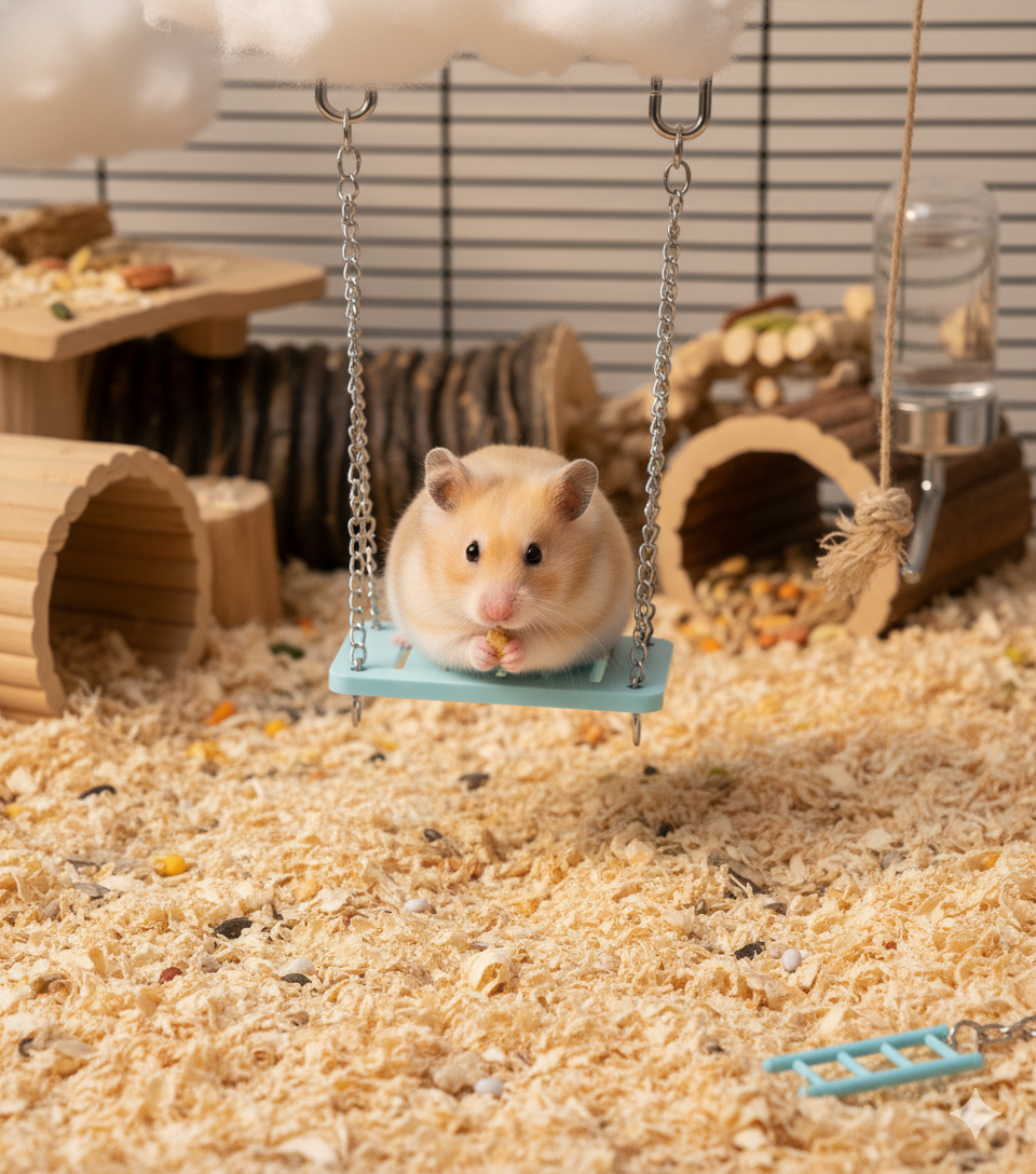 Columpio Cama Pará Hámster Roedores Juguete Para Hamster