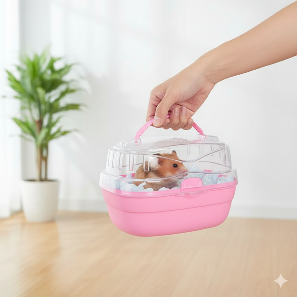 Jaula Transportadora Viaje Para Hámster, Cuy, Erizo, Jerbos