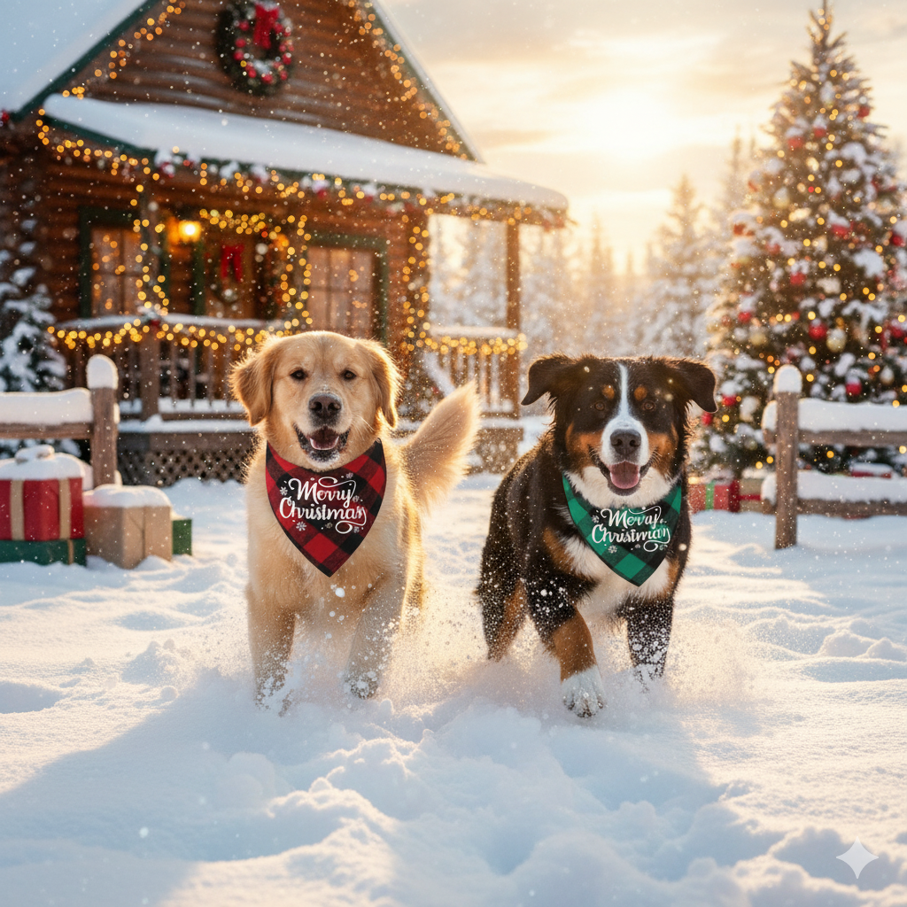 Collar Disfraz Navidad Bandanas Para Perros Gatos Mascotas