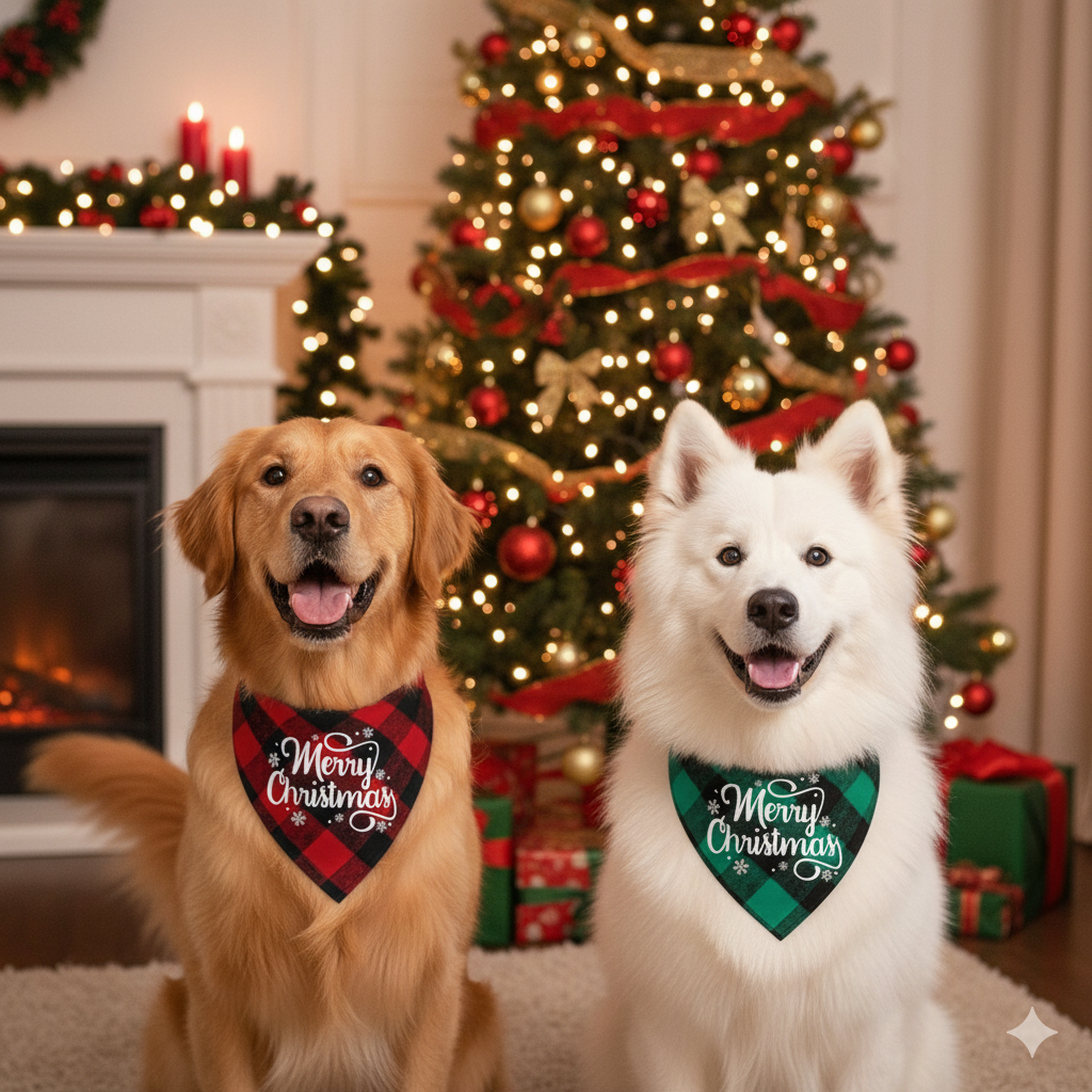 Collar Disfraz Navidad Bandanas Para Perros Gatos Mascotas