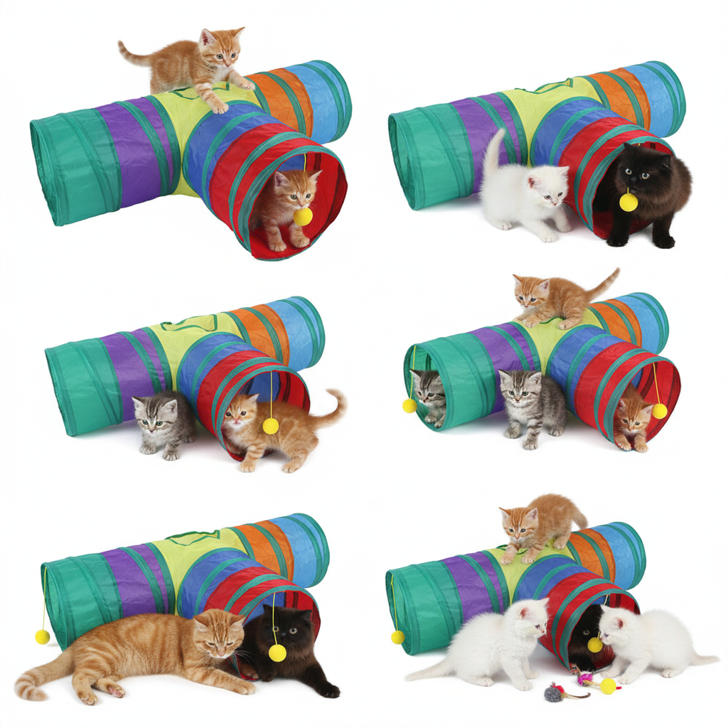 Pack 21 Juguetes Y Túnel Plegable Juguetes Divertidos 21pcs