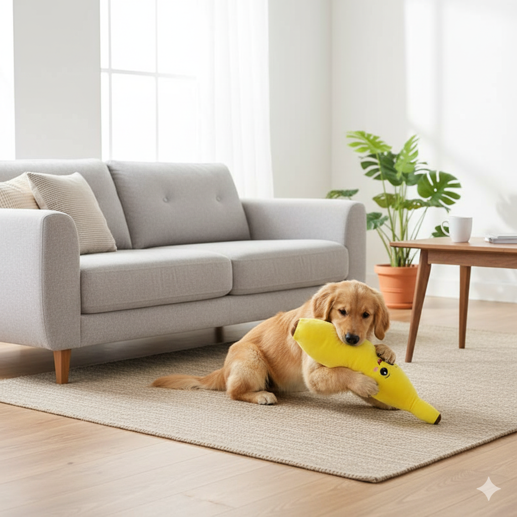 Juguete Platano De Peluche Banana Gigante Para Mascotas 63cm