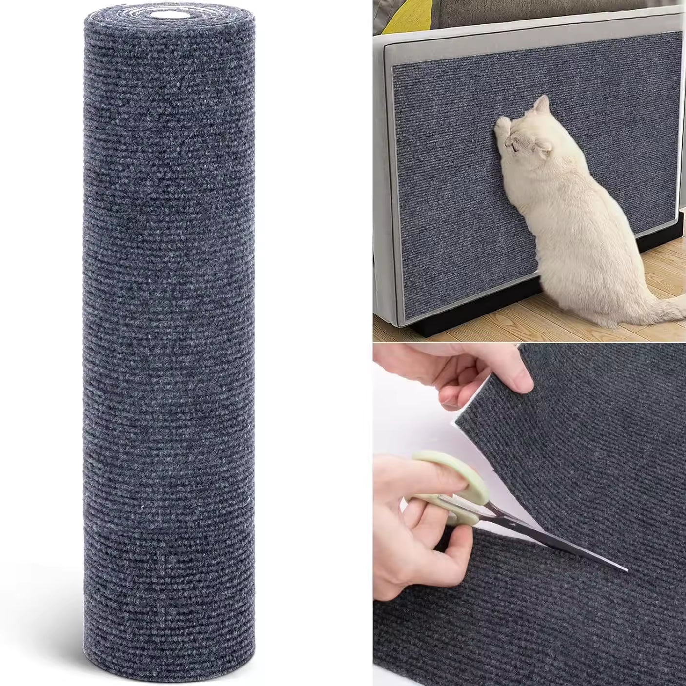 Rollo Tapete Rascador Gatos Protector Sofá Adhesivo 60x100cm