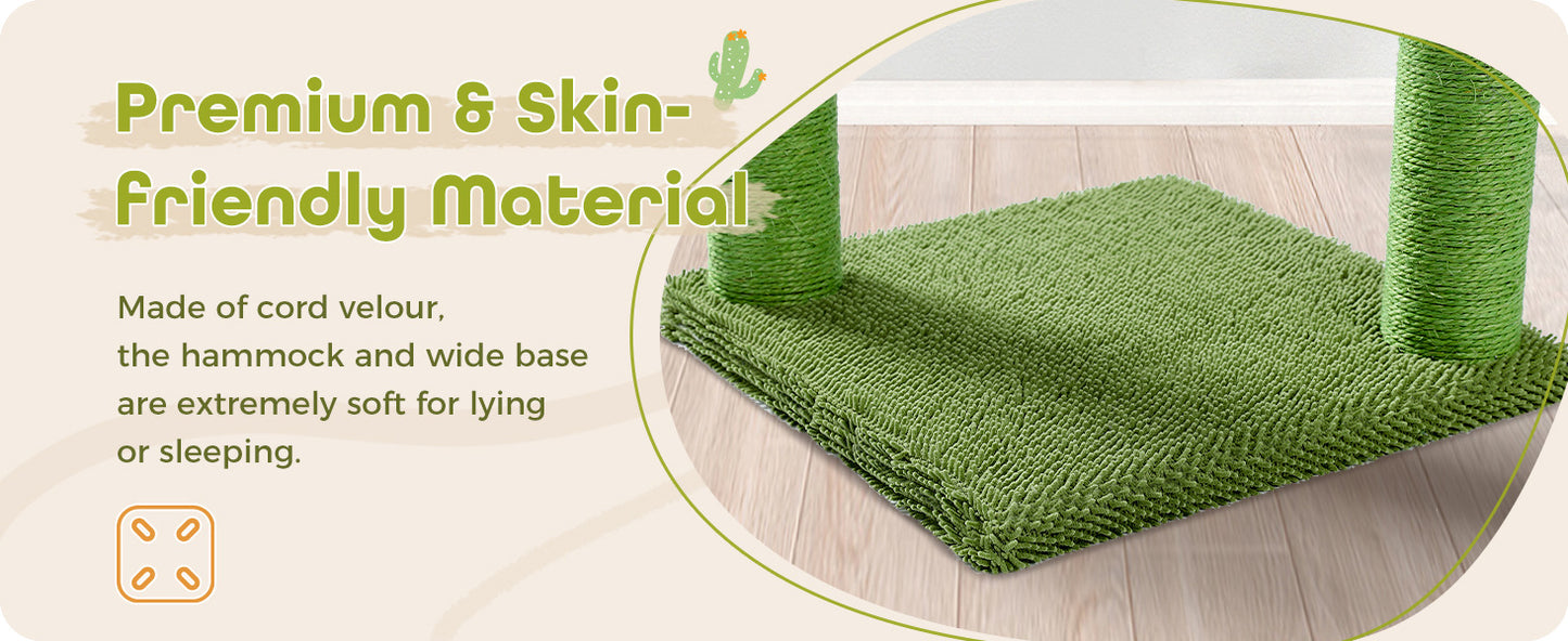 Rascador Para Gatos, Diseño Cactus Torre Con Hamaca - Cs