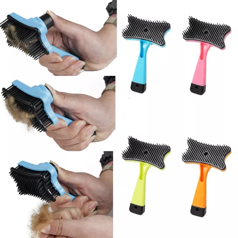 Cepillo Para Mascotas Con Botón Extractor Fácil Limpieza