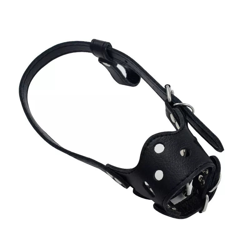 Bozal Para Perros En Cuero Vegano Resistente Y Reforzado