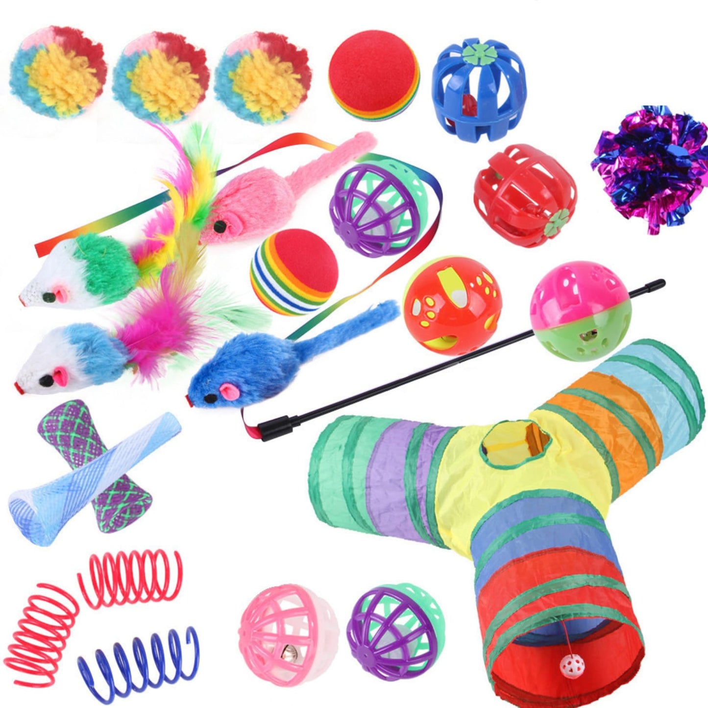 Pack 24 Juguetes Y Túnel Plegable Juguetes Divertidos 24pcs