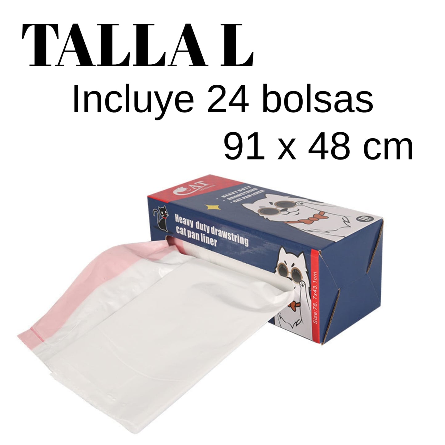 Bolsas Para Areneros Gatos Bolsas Desechables 91 X 48 Cm