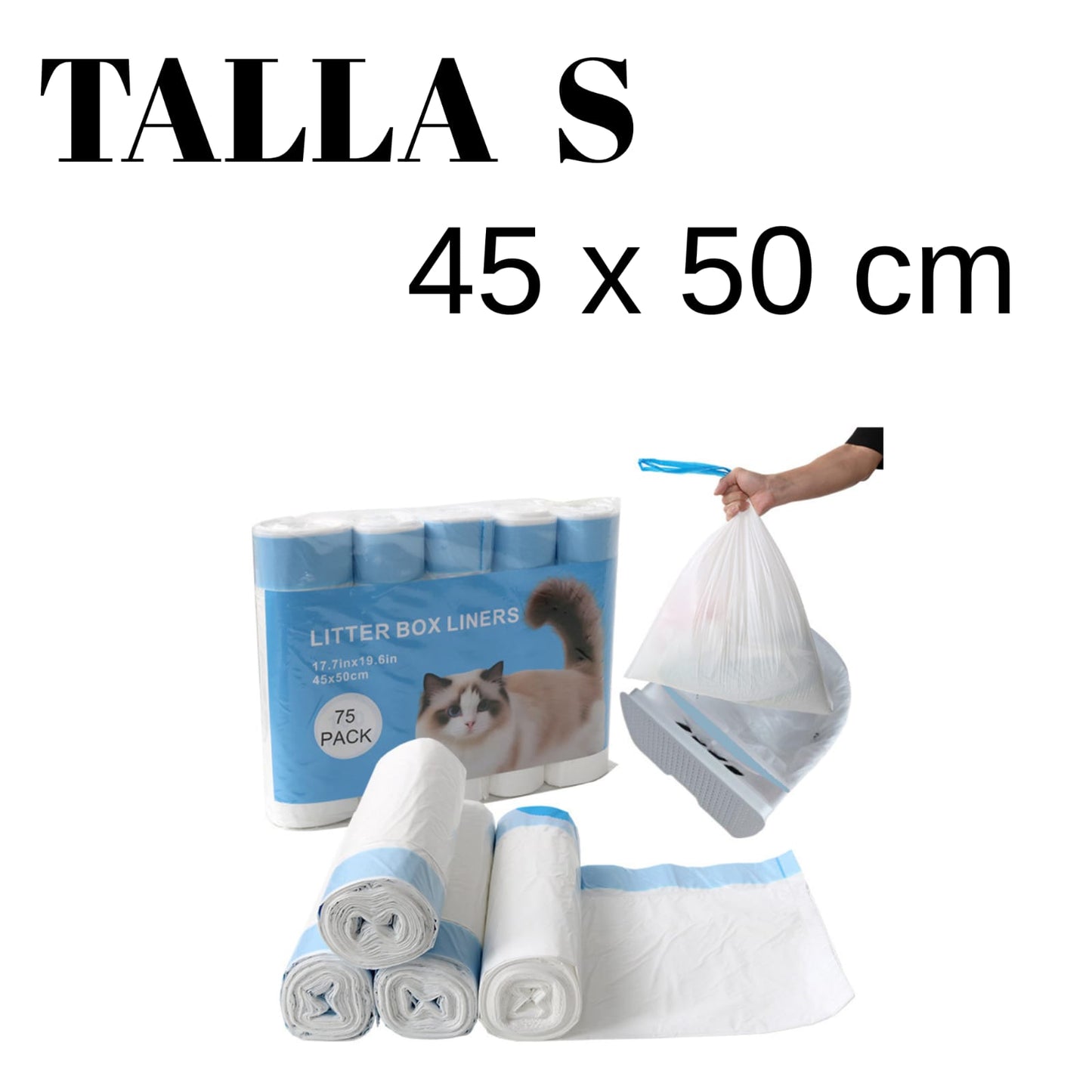 Bolsas Para Areneros Gatos Bolsas Desechables 45 X 50 Cm