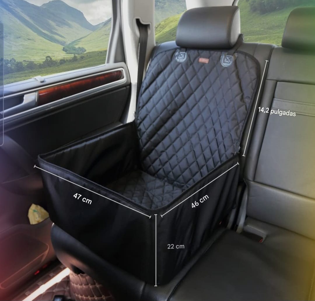 Protector De Asiento Funda Auto 2 En 1 Canasto Viaje Mascota