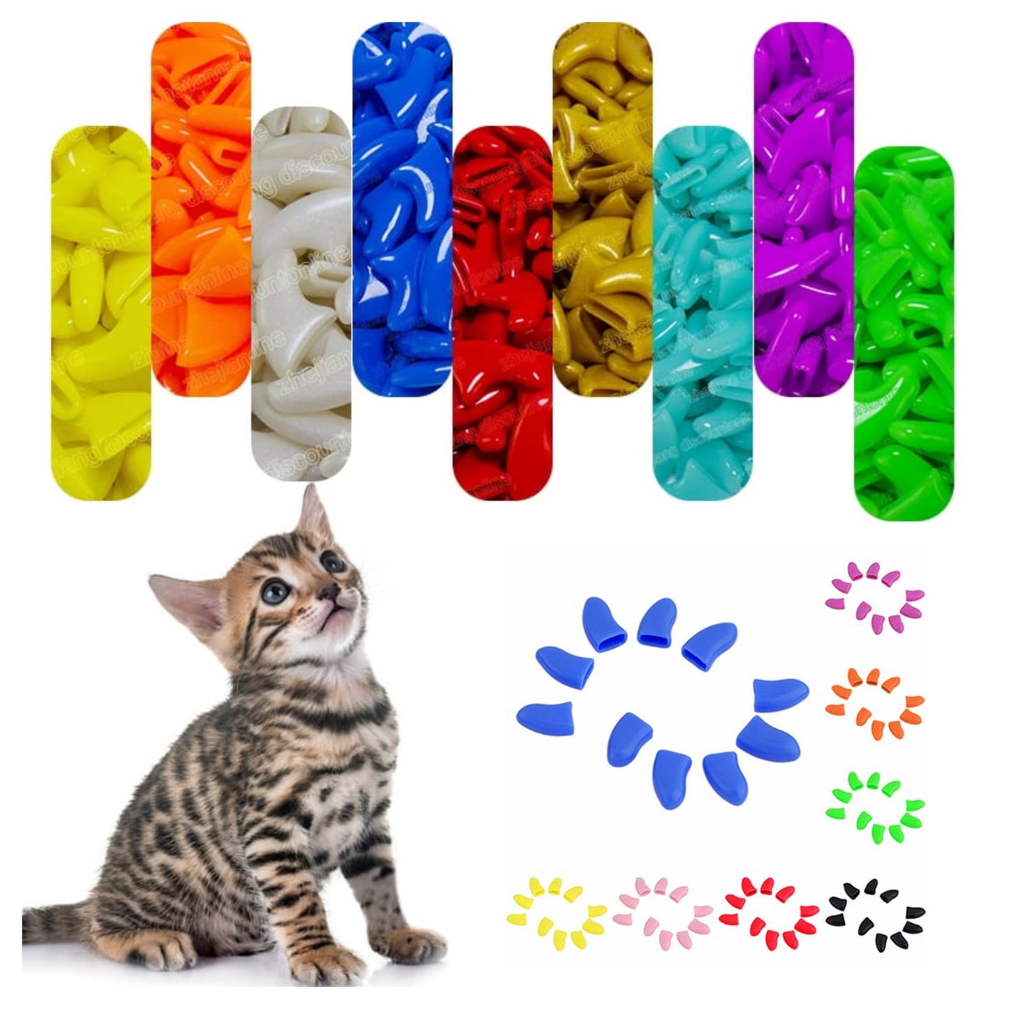 Fundas Protectoras Para Uñas De Gato Silicona X20 Unidades