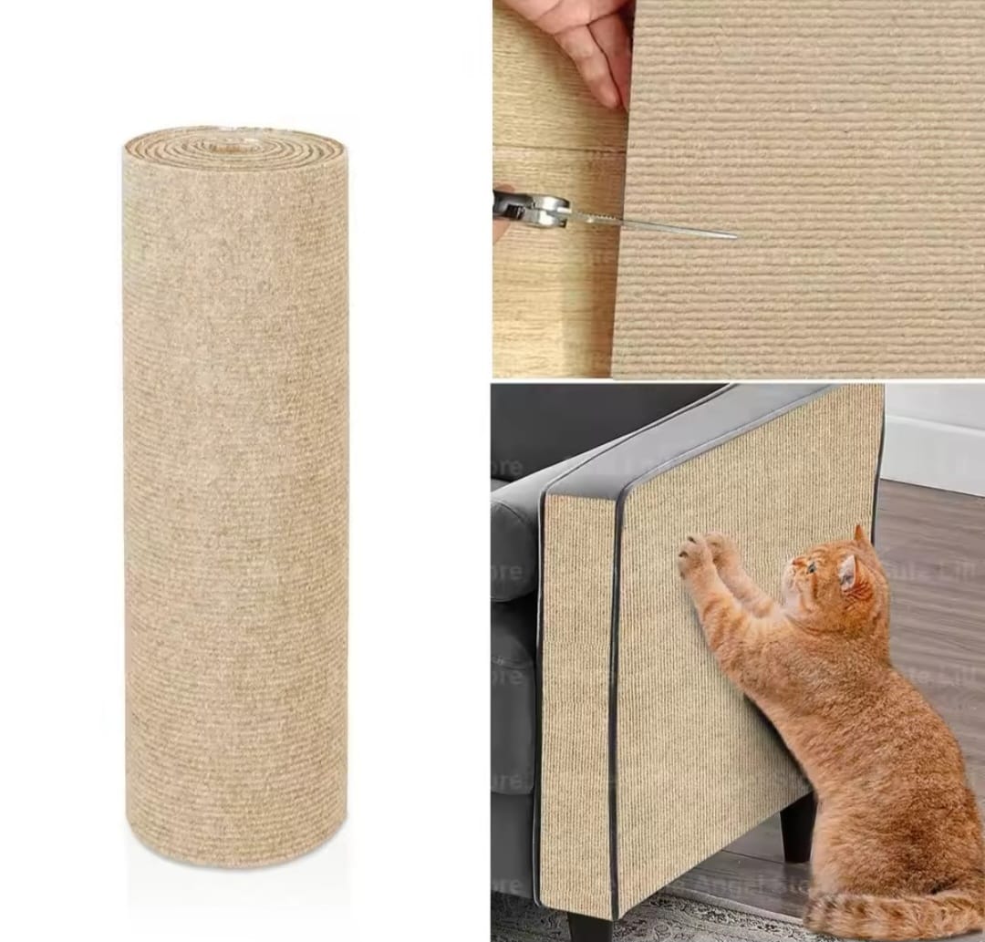 Rollo Tapete Rascador Gatos Protector Sofá Adhesivo 60x100cm