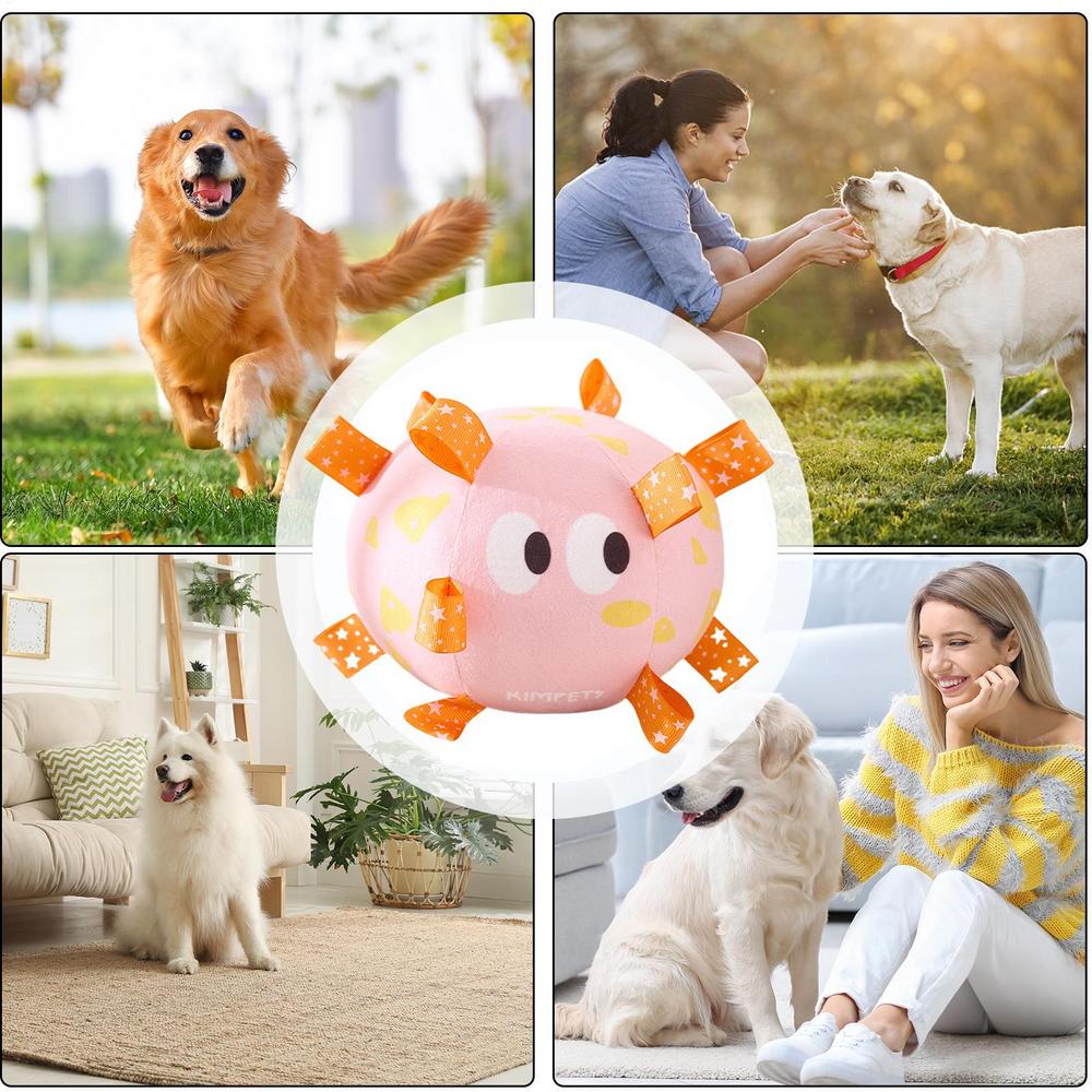 Pelota Interactiva Kawai Con Agarre Y Sonido Para Perros