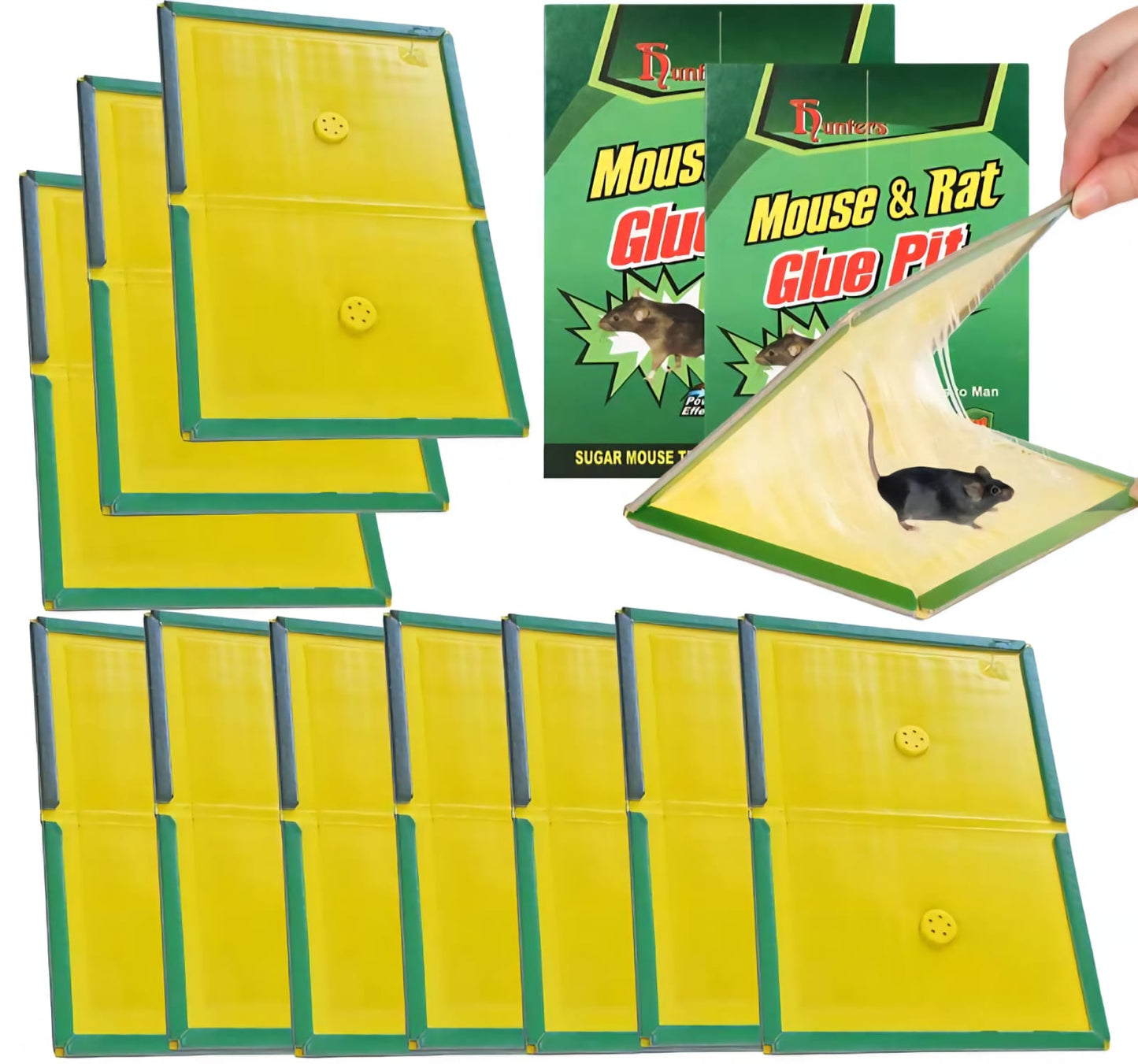 Pack 10 Trampas Raton Pegajosa Adhesiva Control Pegamento