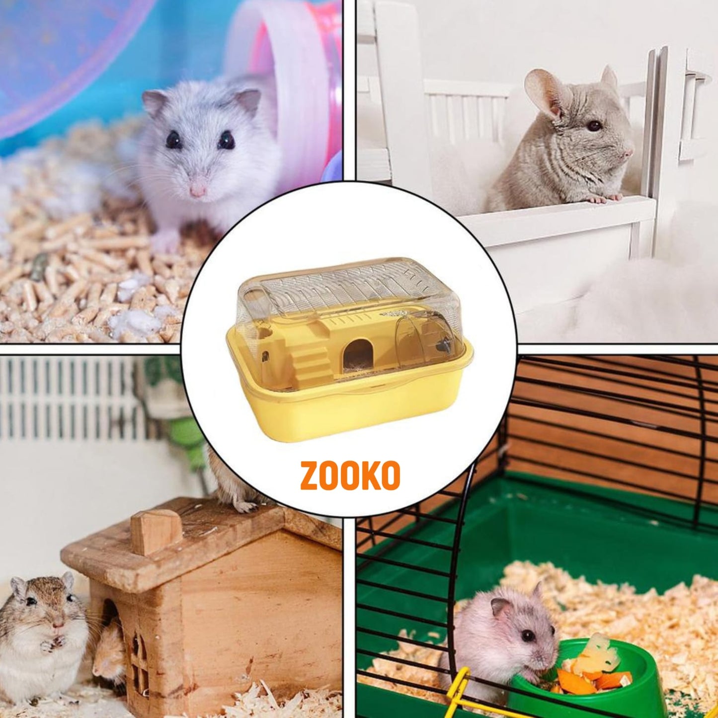 Jaula Acrílica Zooko Para Hámster, Cuy, Erizo, Mascotas