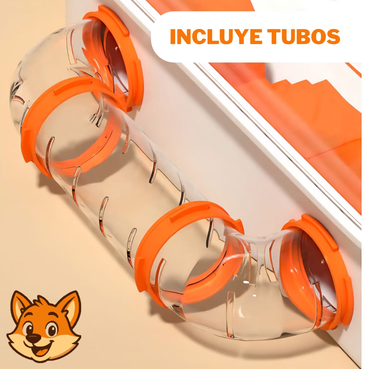 Jaula Acrílica Y Tubo Para Hámster, Cuy Erizo Mascotas Zooko